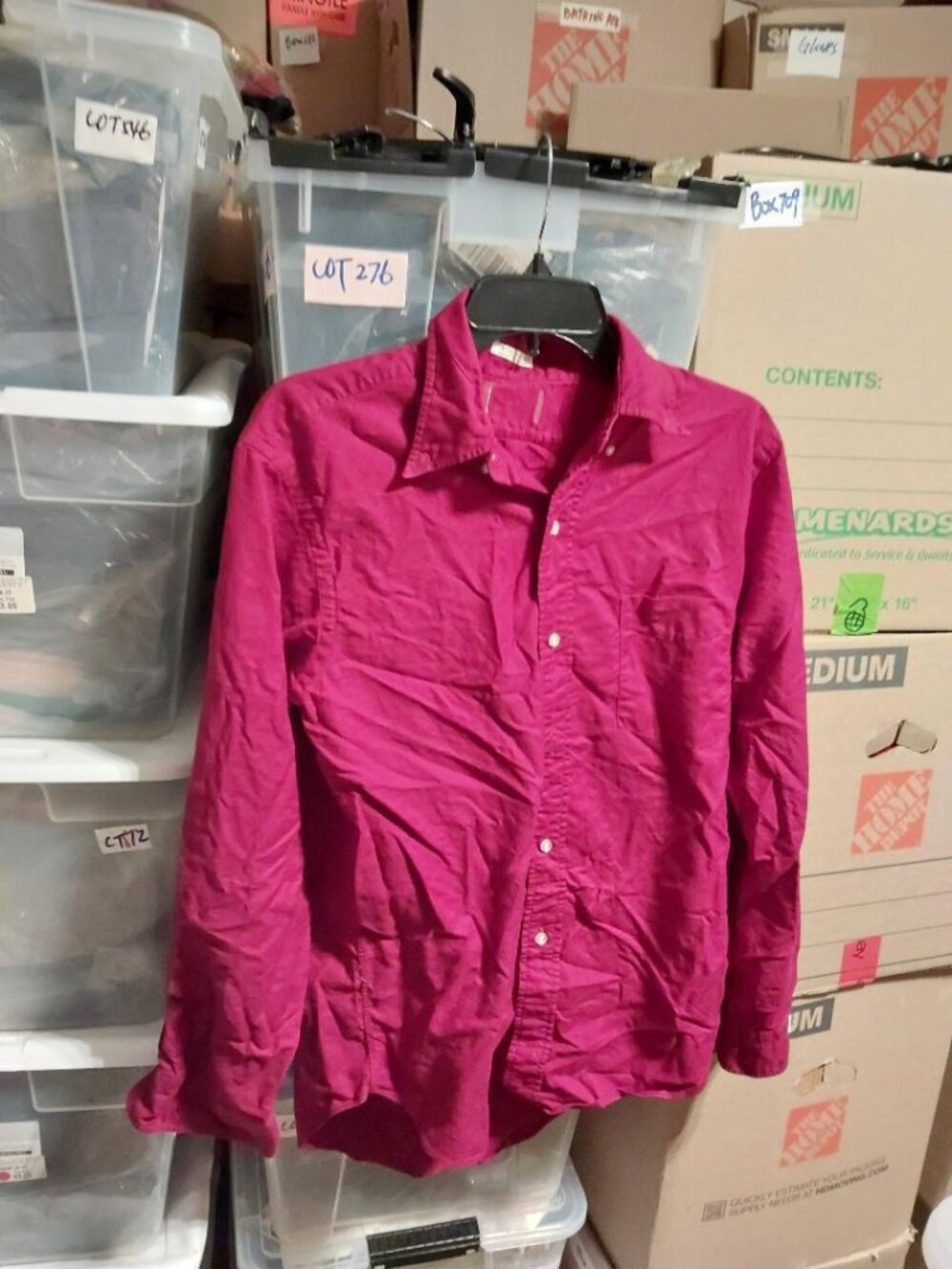 Vintage Tapered &Tails Correct Fit Casual Shirt Red Wine Size M
